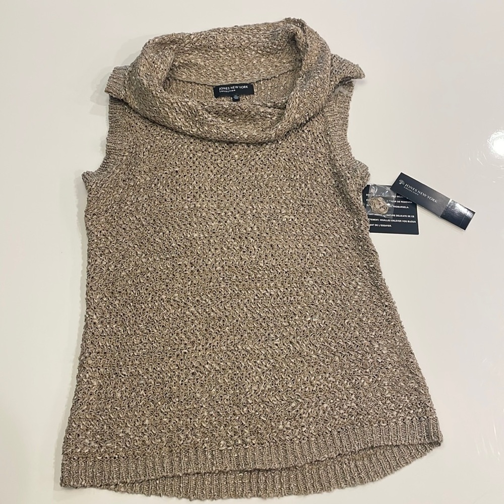 Sleeveless Cowl Neck Sweater
